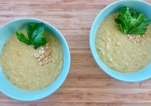 The Mat Movement luxury yoga retreats; peanut and celery soup.