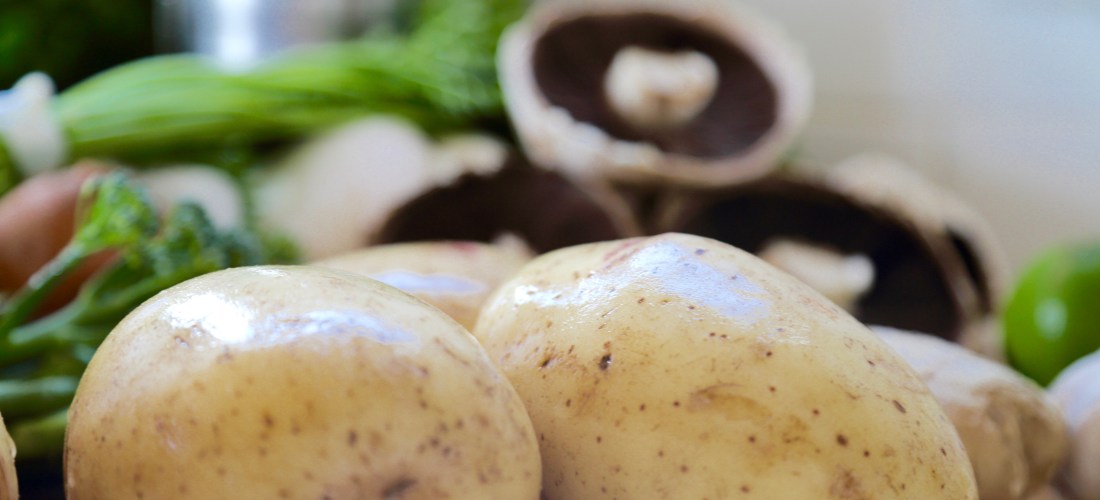 Potatoes and other vegetables.