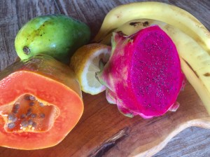 Morning smoothie ingredients in Bali. The Mat Movement luxury yoga retreats, online yoga classes and inspiring plant-based recipes.