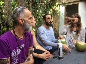 Anthony Prem Carlisi with Nathan A Thompson and Collette Davis of The Mat Movement