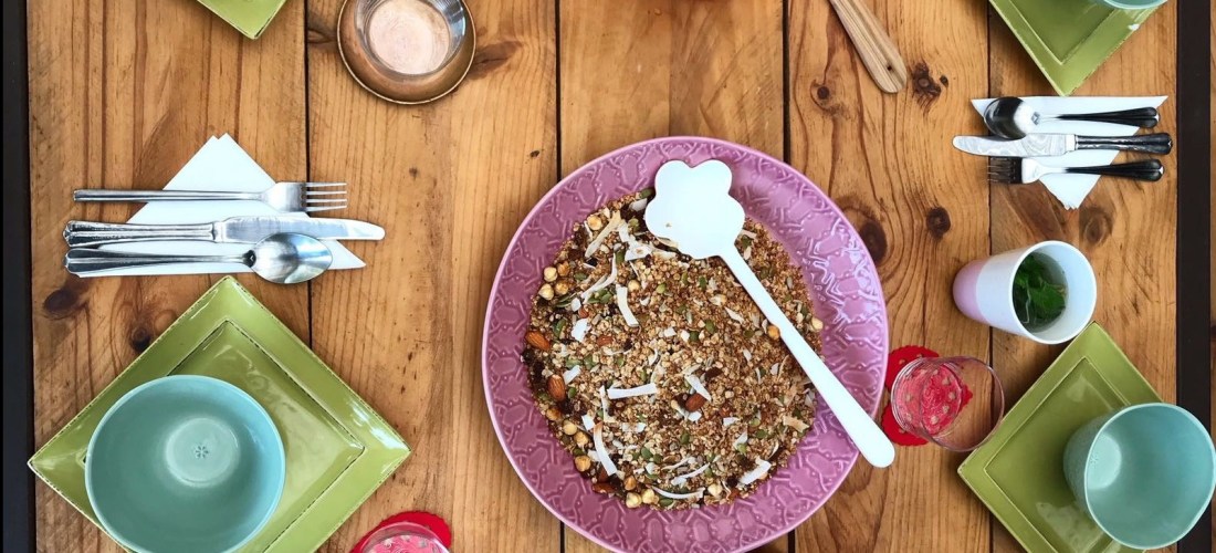 spiced granola on a yoga retreat in ibiza